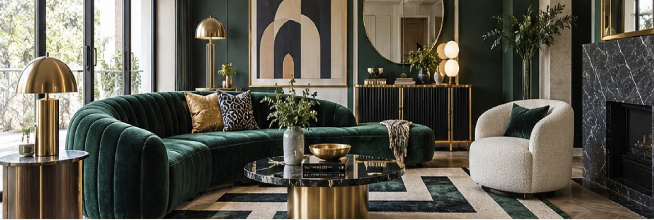 Art Deco Contemporary interior design visualisation