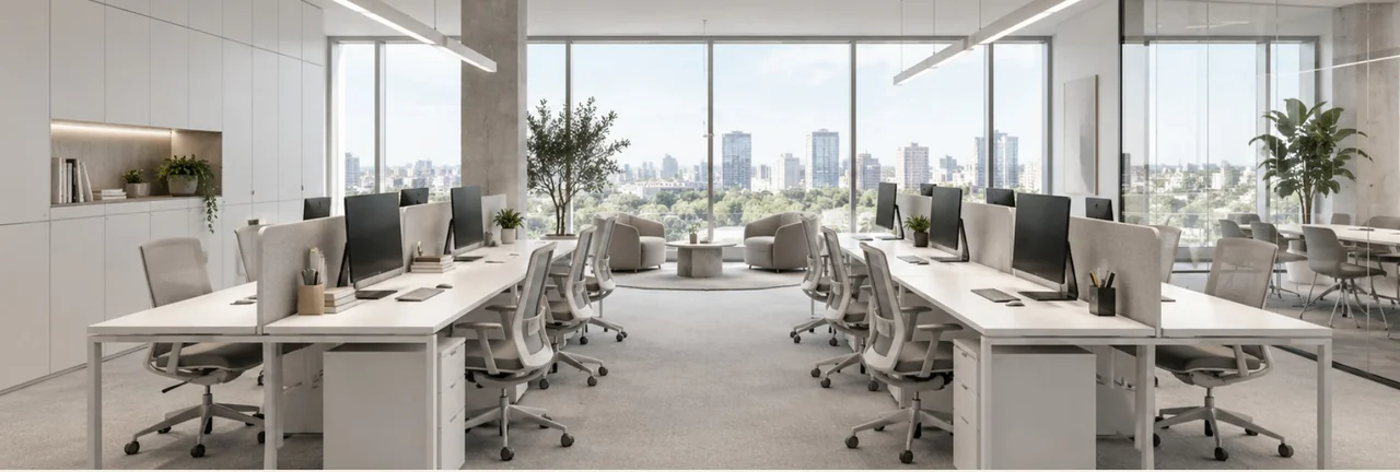 Modern Minimalist Office interior design visualisation