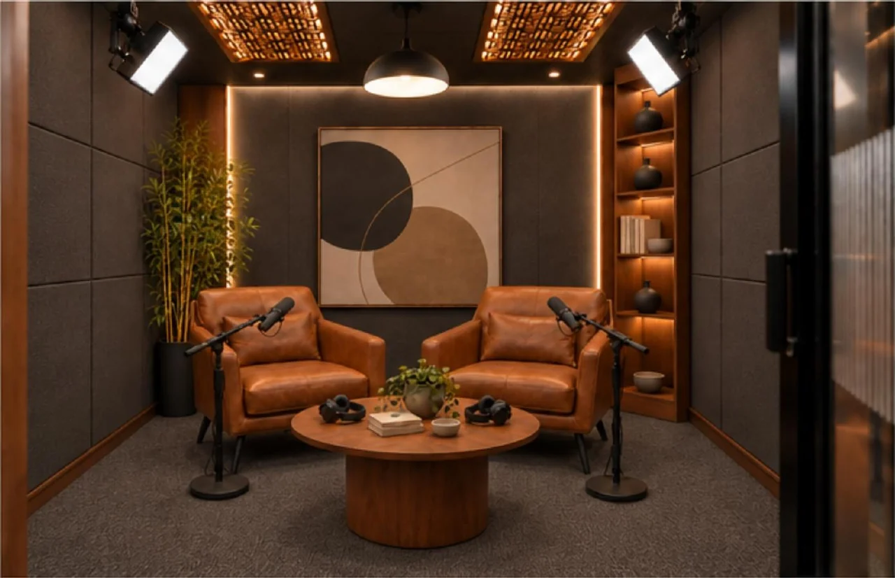 Podcast studio — approved Spacenez office design visualisation