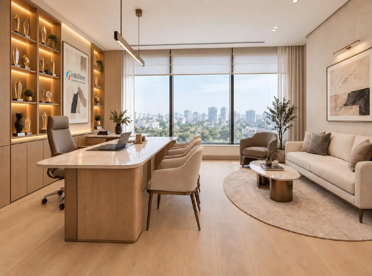 MD cabin — approved Spacenez office design visualisation