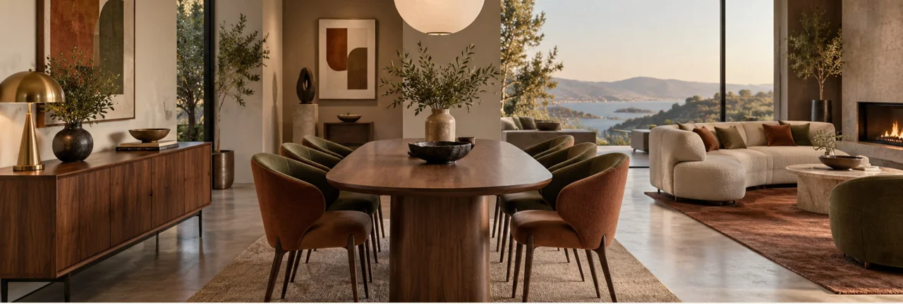 Mid-century Modern interior design visualisation