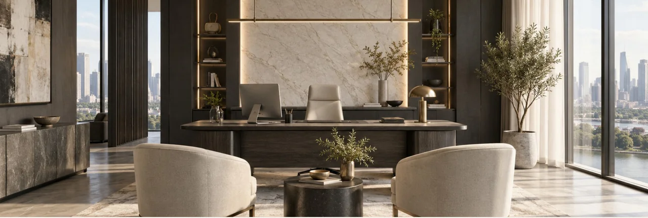Contemporary Luxury Office interior design visualisation