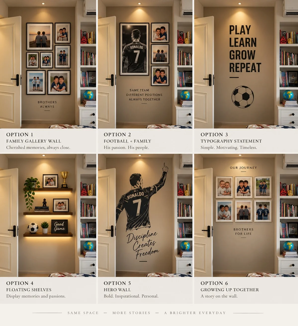 Kids' door wall — six concepts — Spacenez apartment design sample
