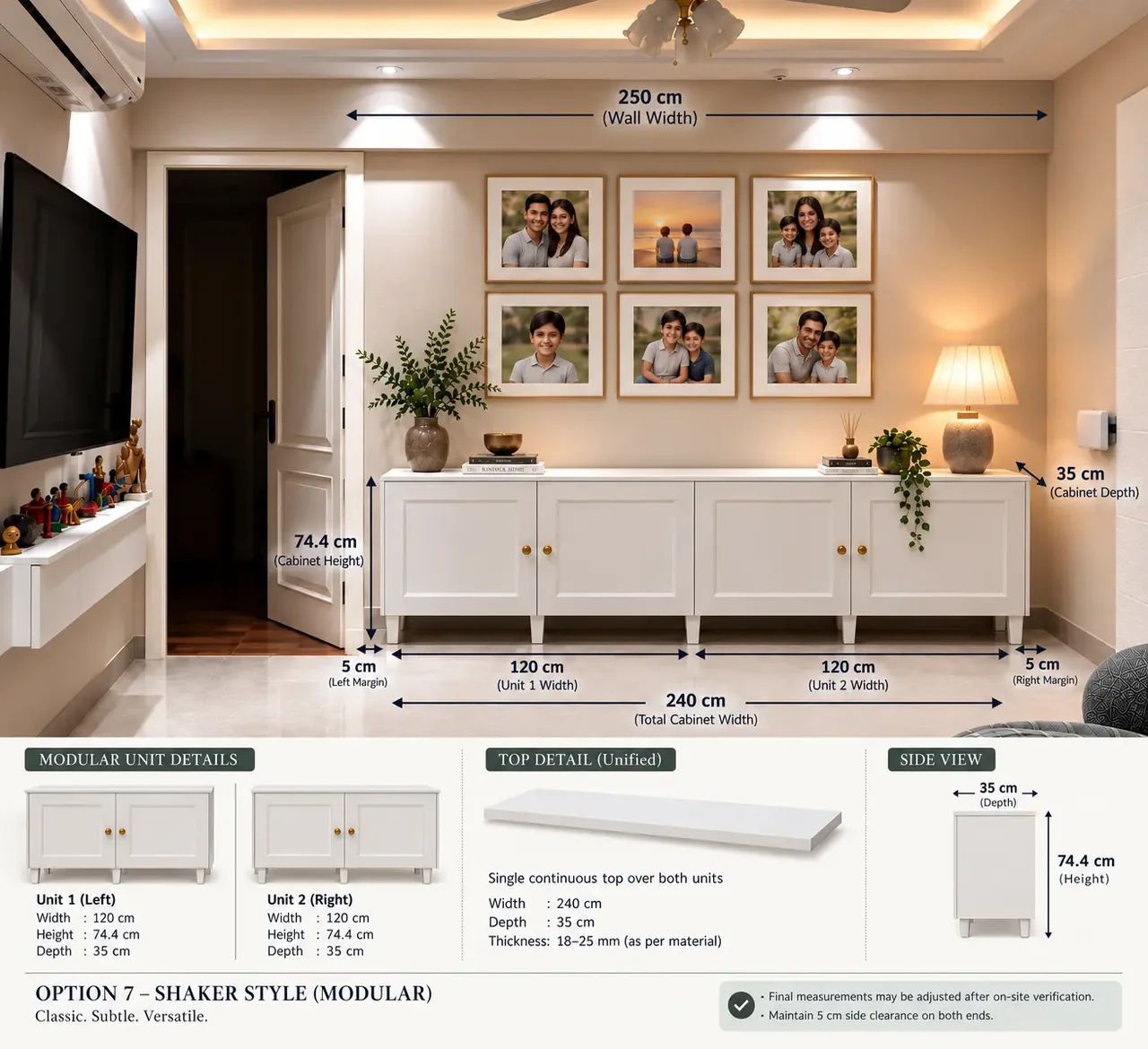 Dining sideboard — modular option — Spacenez apartment design sample