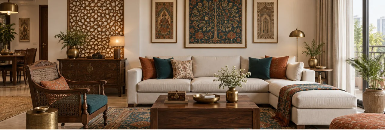 Indian Heritage Contemporary interior design visualisation