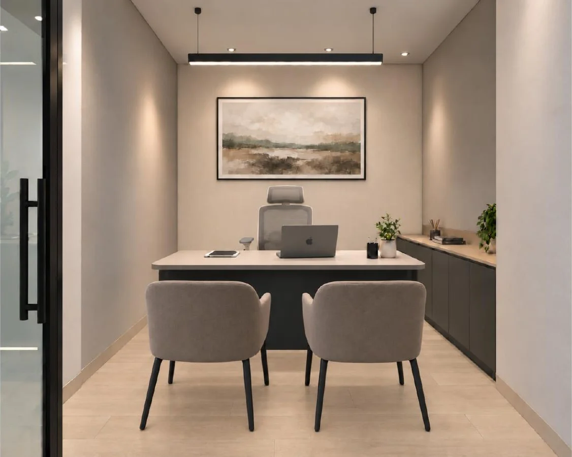 HR cabin — approved Spacenez office design visualisation