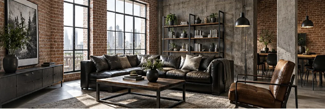 Industrial Contemporary interior design visualisation