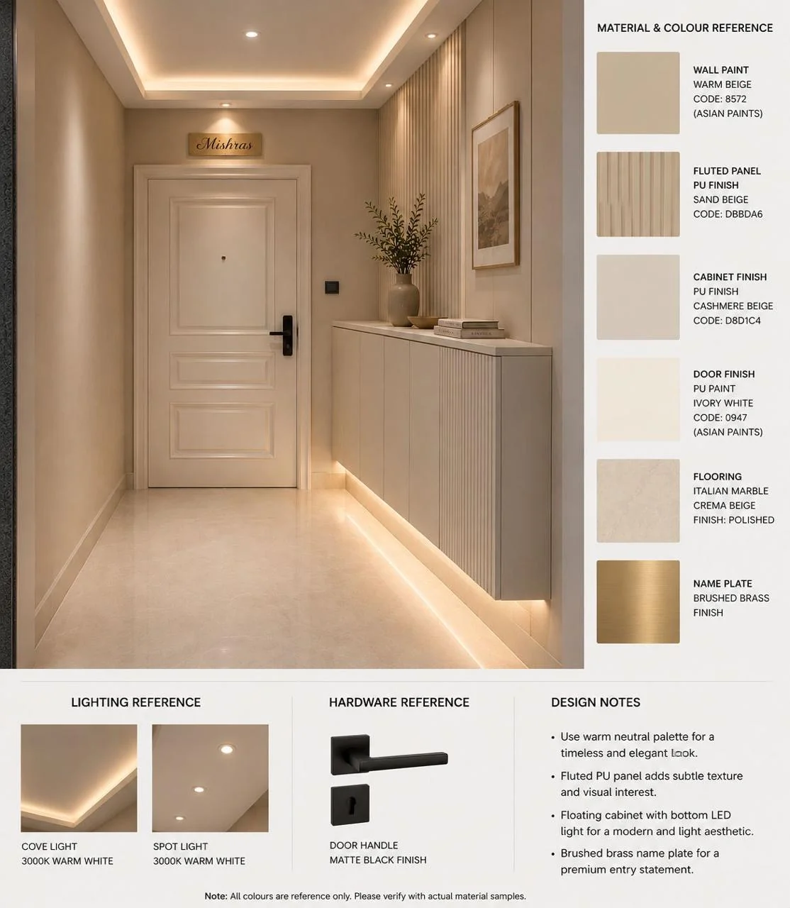 Entry foyer design — Spacenez apartment design sample