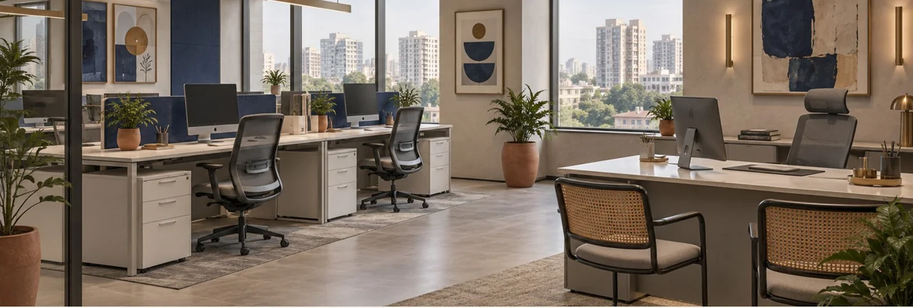 Indian Contemporary Office interior design visualisation