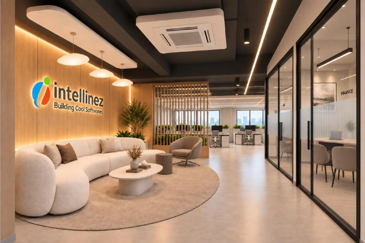Visitor lounge — approved Spacenez office design visualisation
